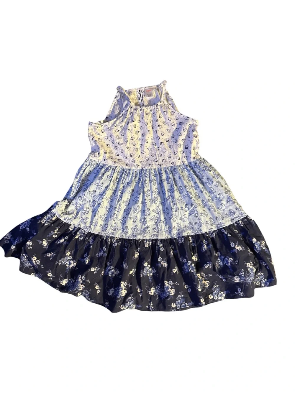 Gymboree Girls Floral Tiered Dress - Blue Skies sleeveless dress  size 12